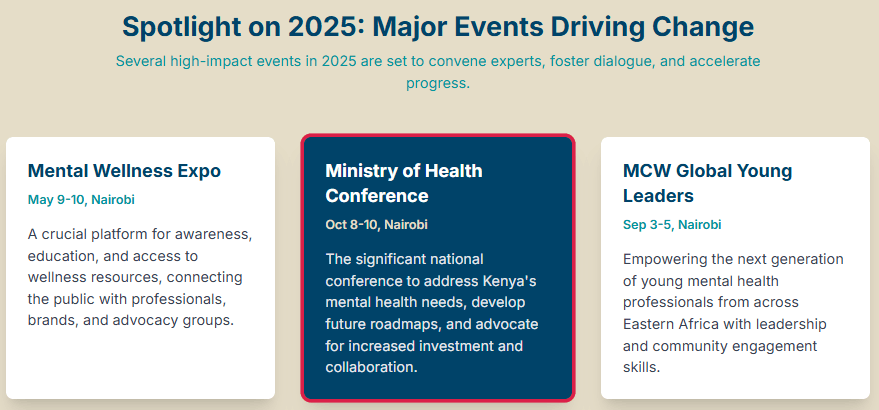 Mental Health Events in Kenya 2025 mental health events in Kenya 2025 spotlight of major mental health events in Kenya 2025